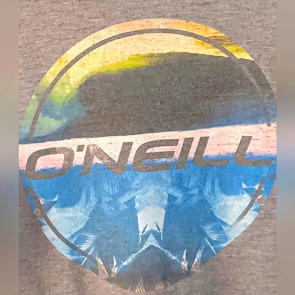 O'NEILL Graphic Tee Gray T-shirt XL Beachy Summer Surfer Vacation - Picture 5 of 8
